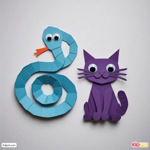 Paper Snake and cat