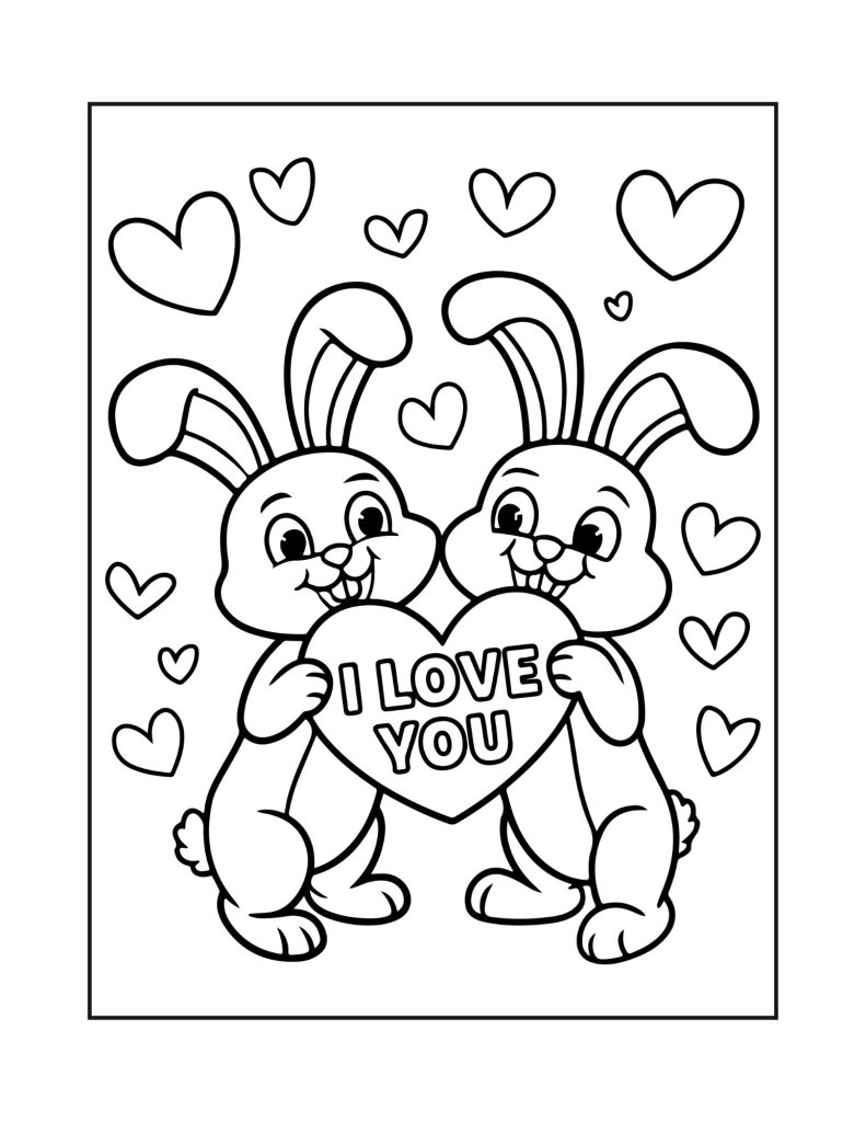 Free Cute Valentine Coloring Book