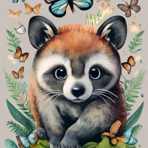 Cute watercolor bear