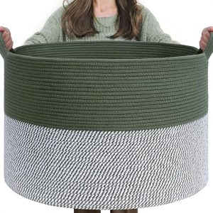 Woven Rope Basket with Handles 