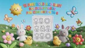 12 Free Cute & Easy Spring Coloring Pages for Kids Ages 4–8