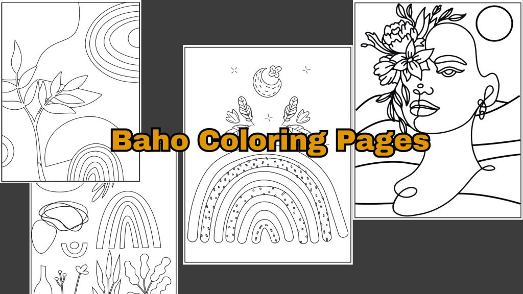 Free Baho Coloring Pages Relaxing Designs for adult and teens