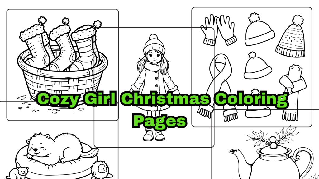 12 Free Cozy Girl Christmas Coloring Pages