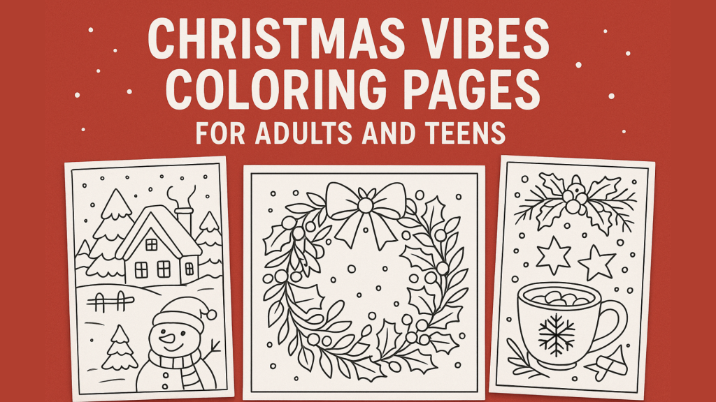 christmas vibes coloring pages
