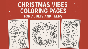 christmas vibes coloring pages