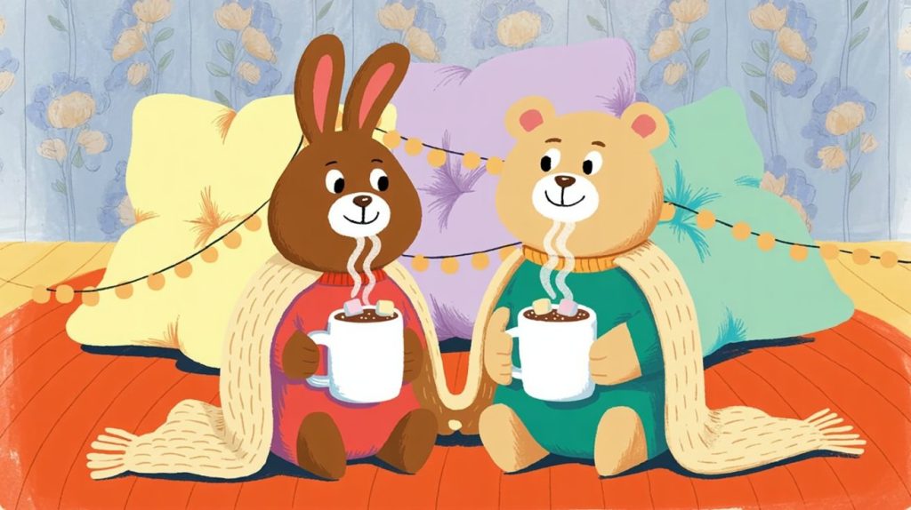 cozy friends coloring pages