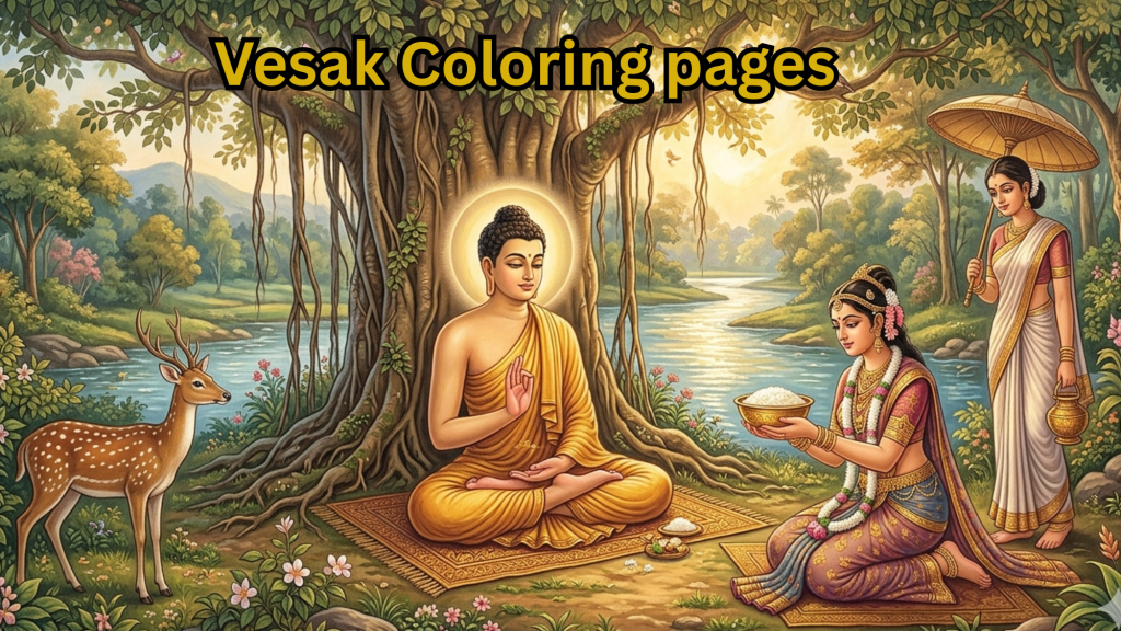 Vesak Coloring Pages