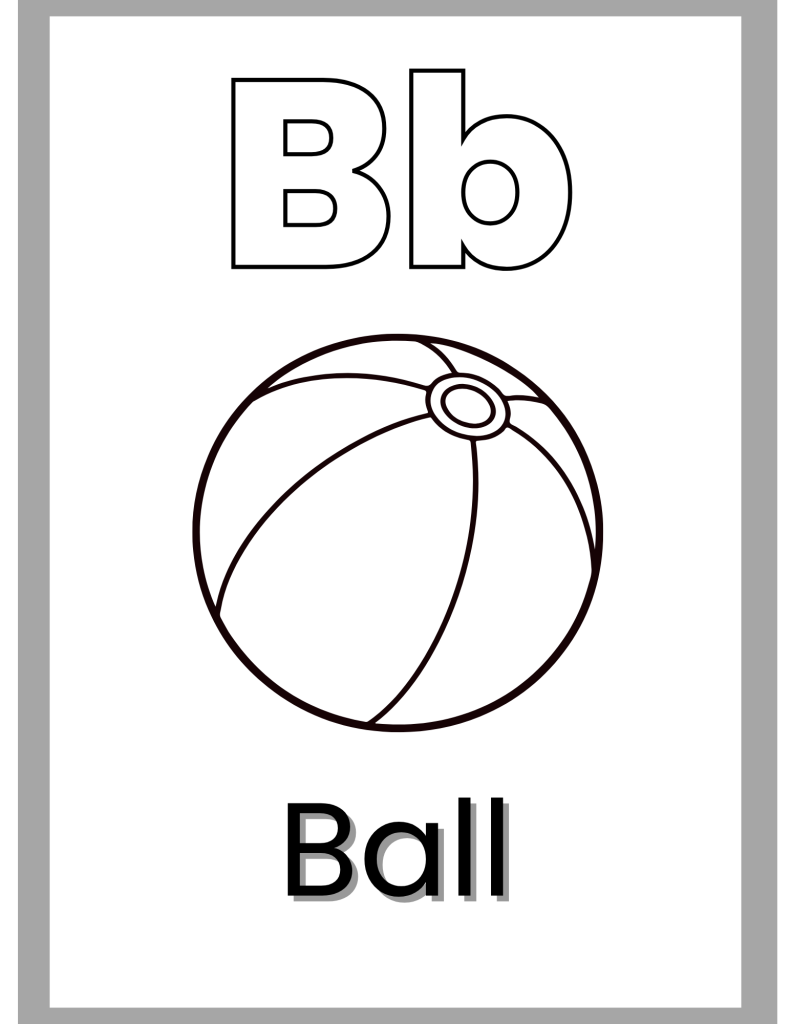 letter b coloring work sheet