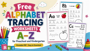 Alphabet tracing sheets
