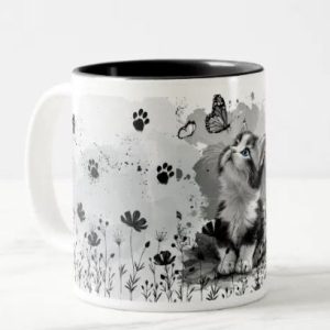 Cute Cat Meow Mug | Adorable Cat Lover Coffee Mug | Funny Kitty Gift for Cat Lovers
